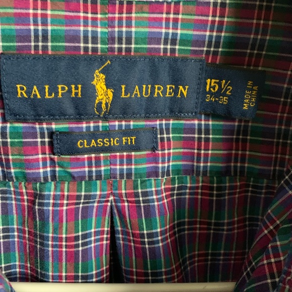 Multi Colored Ralph Lauren Long Sleeve Button Down Shirt - Picture 4 of 7